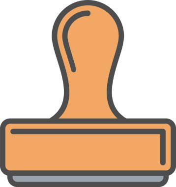 Rubber Stamp Vector Icon Design
