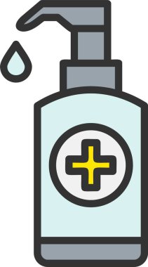 El Dezenfektanı Vektör Simgesi Tasarımı