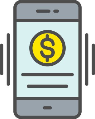 Çevrimiçi Bankacılık Vektör Simgesi Tasarımı