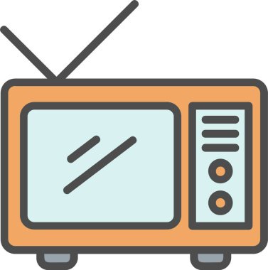 Old Tv Vector Icon Design