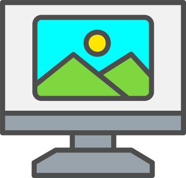 Grafik Düzenleyici Vektör Simgesi Tasarımı