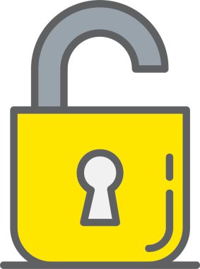 Vektör simgesi tasarım kilidini