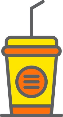 Soğuk İçecek Vektörü Simgesi Tasarımı