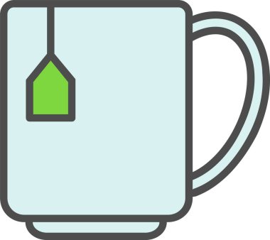 Tea Cup Vector Icon Design