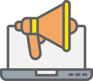 Dijital Reklam Vektörü Simgesi Tasarımı