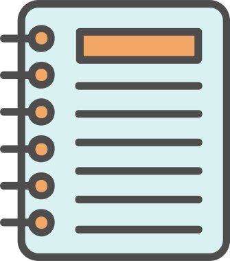 Notebook Vector Icon Design