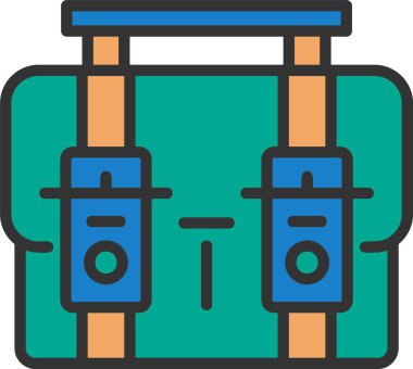 Kamera Torbası Vektör Simgesi Tasarımı