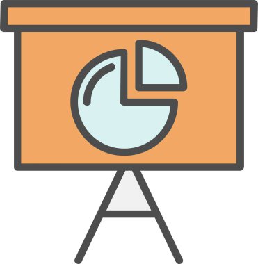 Pie Chart Vector Icon Design