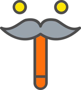 Moustache Vector Icon Design
