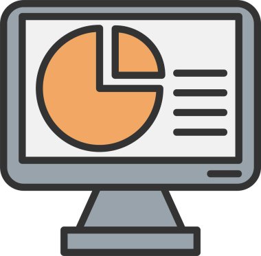 Pie Chart Vector Icon Design