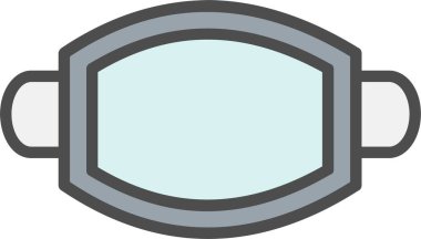 Yüz Maskesi Vektör Simgesi Tasarımı