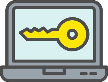 Anahtar Vektör Satırı Vektör Simgesi Tasarımı