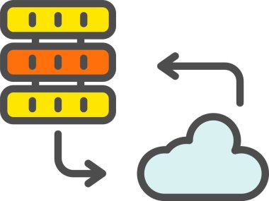 Cloud Server Vector Icon Design