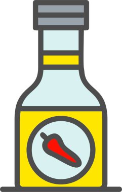 Sauce Bottle Vector Icon Design