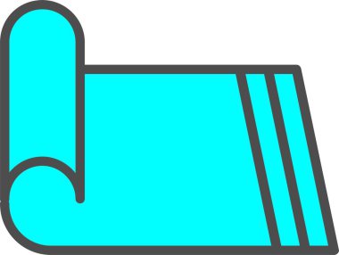 Yoga Mat Vektör Simgesi Tasarımı