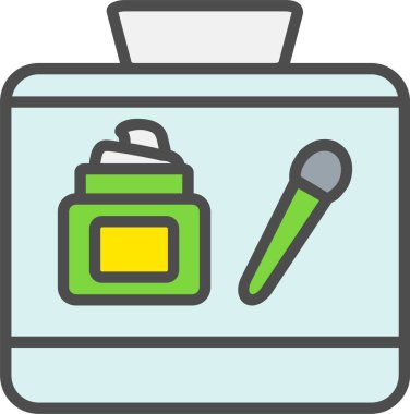 Makyaj Kit Vektör Simgesi Tasarımı