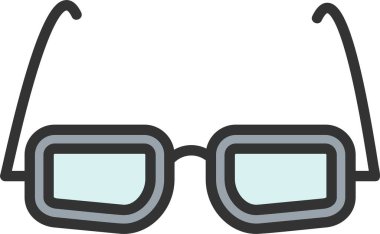 Gözlük Vektörü Simgesi Tasarımı