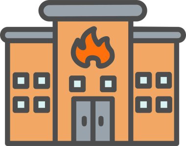 İtfaiye İstasyonu Vektör Simgesi Tasarımı