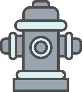 Yangın Hidroliği Vektör Simgesi Tasarımı