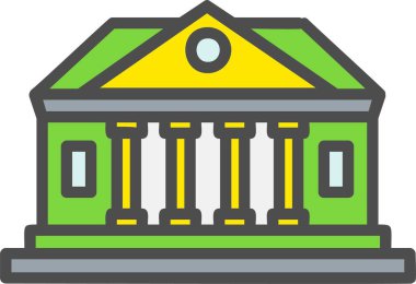 Banka Vektör Simgesi Tasarımı