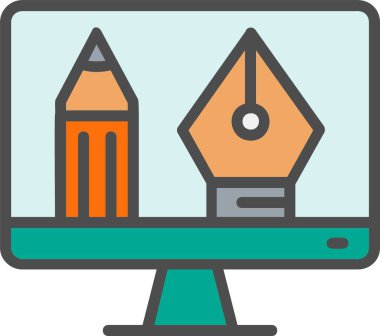 Computer Graphic Vector Icon Design