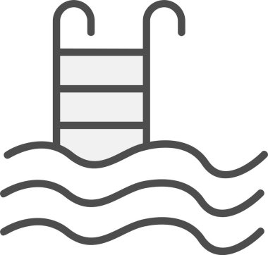 Swimming Pool Vector Icon Design