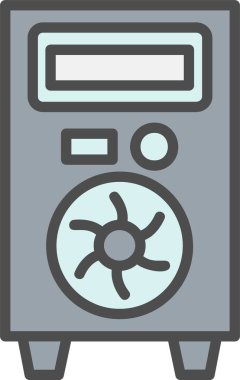 Pc Tower Vektör Simgesi Tasarımı