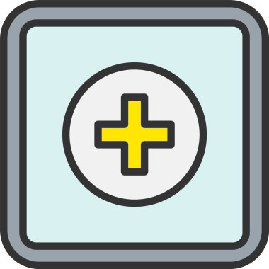 İlk Yardım Sembol Vektör Simgesi Tasarımı