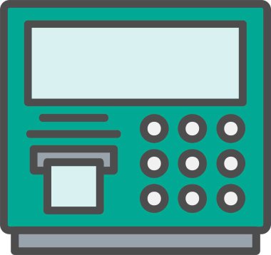 Atm Machine Vector Icon Design