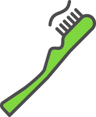 Tooth Brush Vector Icon Design