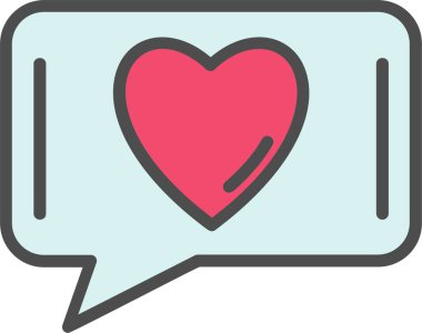 Love Chat Vector Icon Design
