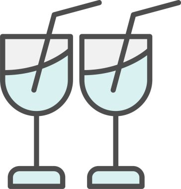 Wine Glass Vector Icon Design