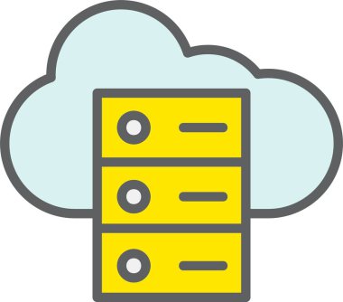 Cloud Server Vector Icon Design