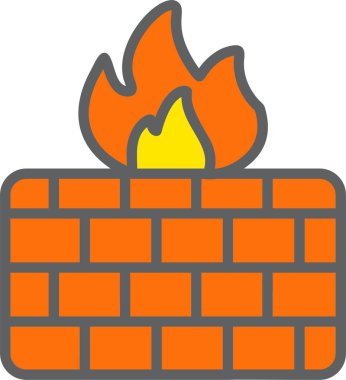 Firewall Vector Icon Design