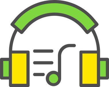 Müzik Vektörü Simgesi Tasarımı