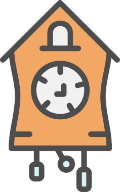 Cuckoo Clock Vector Icon Design