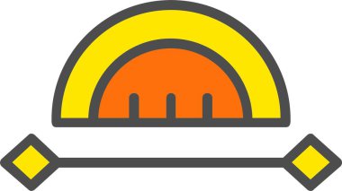 Curve Ruler Vector Icon Design