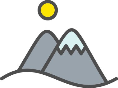 Mountain Vector Icon Design