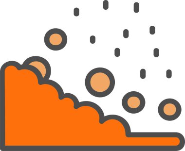 Heyelan Vektör Simgesi Tasarımı