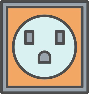 Wall Socket Vector Icon Design