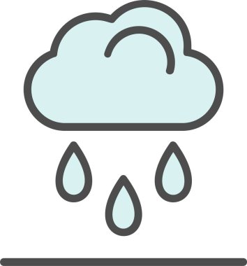 Raining Vector Icon Design