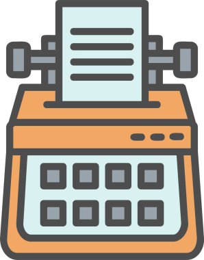 Daktilo Vektör Simgesi Tasarımı