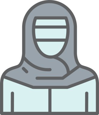 Müslüman kadın Vektör Simgesi Tasarımı