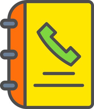 Phone Book Vector Icon Design