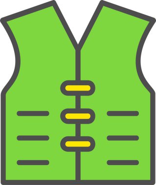 Can yeleği Vektör Simgesi Tasarımı