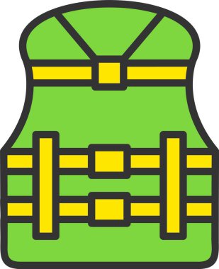 Life Jacket Vector Icon Design