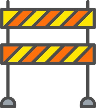 Road Block Vector Icon Design