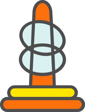 Ring Toss Vector Icon Design