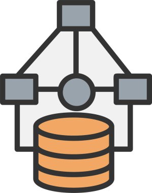 Veri Modelleme Vektör Simgesi Tasarımı