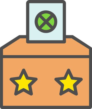 Voting Box Vector Icon Design
